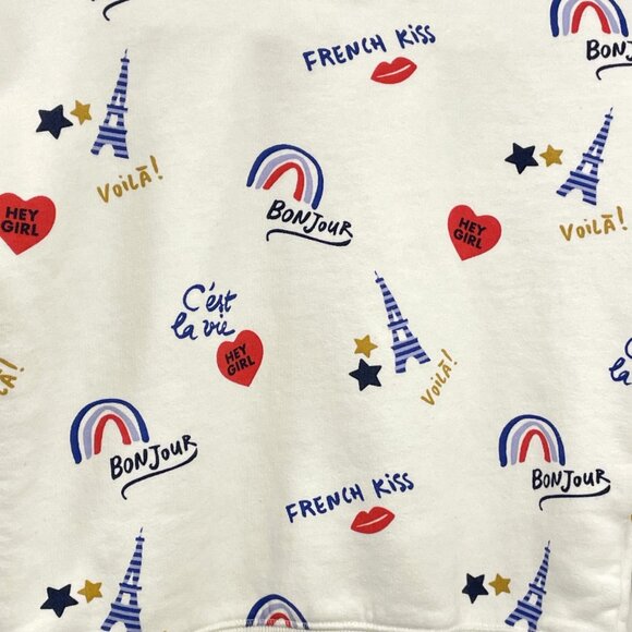 Monoprix Paris Themed Graphic Sweatshirt Girl's 10 - Picture 10 of 10